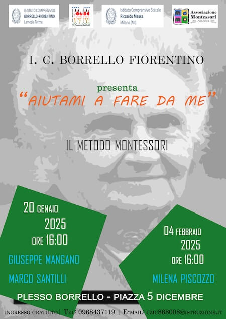 Lamezia. All’I. C. Borrello Fiorentino due importanti convegni sul metodo Montessori