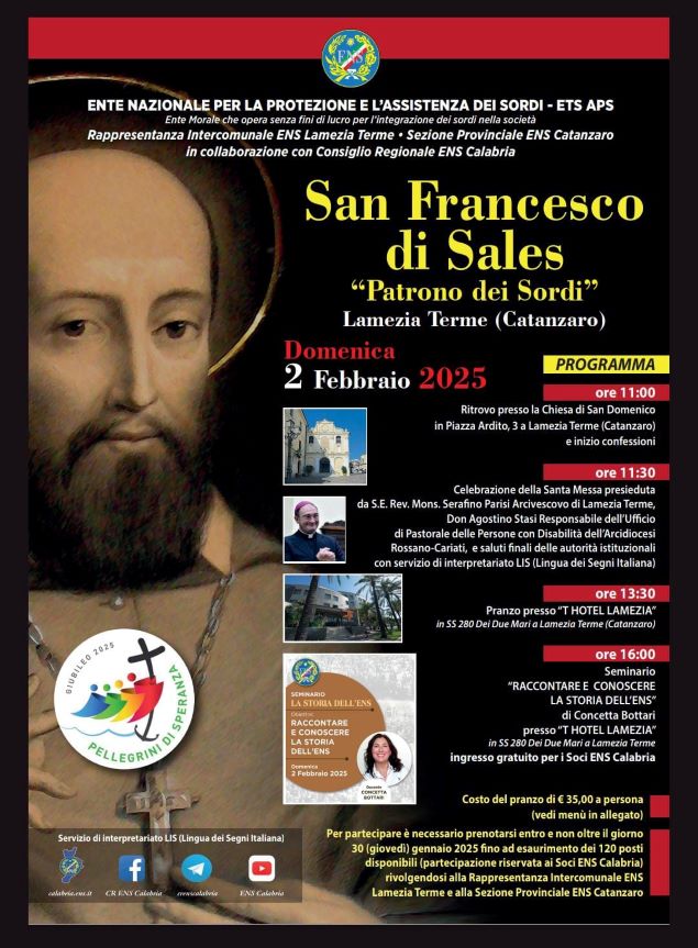 Santa messa San Francesco di Sales Patrono dei sordi