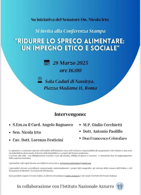 Il 28 marzo 2025 si svolgerà a Roma un evento di grande rilevanza sociale, dedicato alla lotta contro lo spreco alimentare,