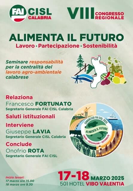 Vibo Valentia: 8° Congresso FAI CISL Calabria